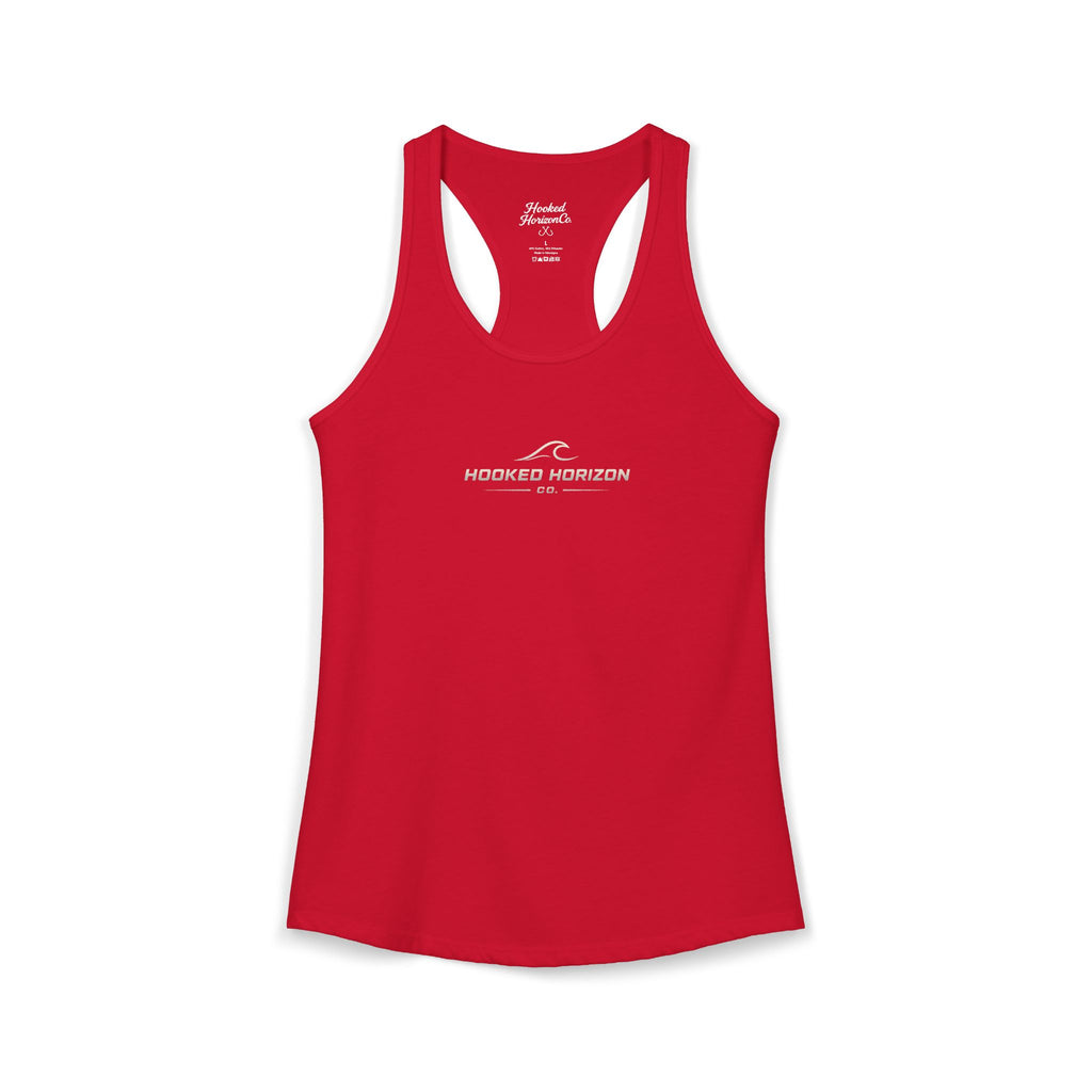 Hooked Horizon Co. Commerical Logo — Soft Women's Ideal Racerback Tank