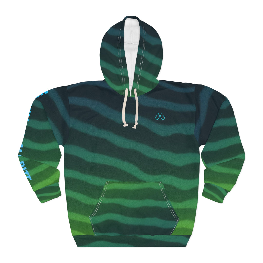 Emerald Green Tiger Shark Hoodie — Neon Ombre Pullover