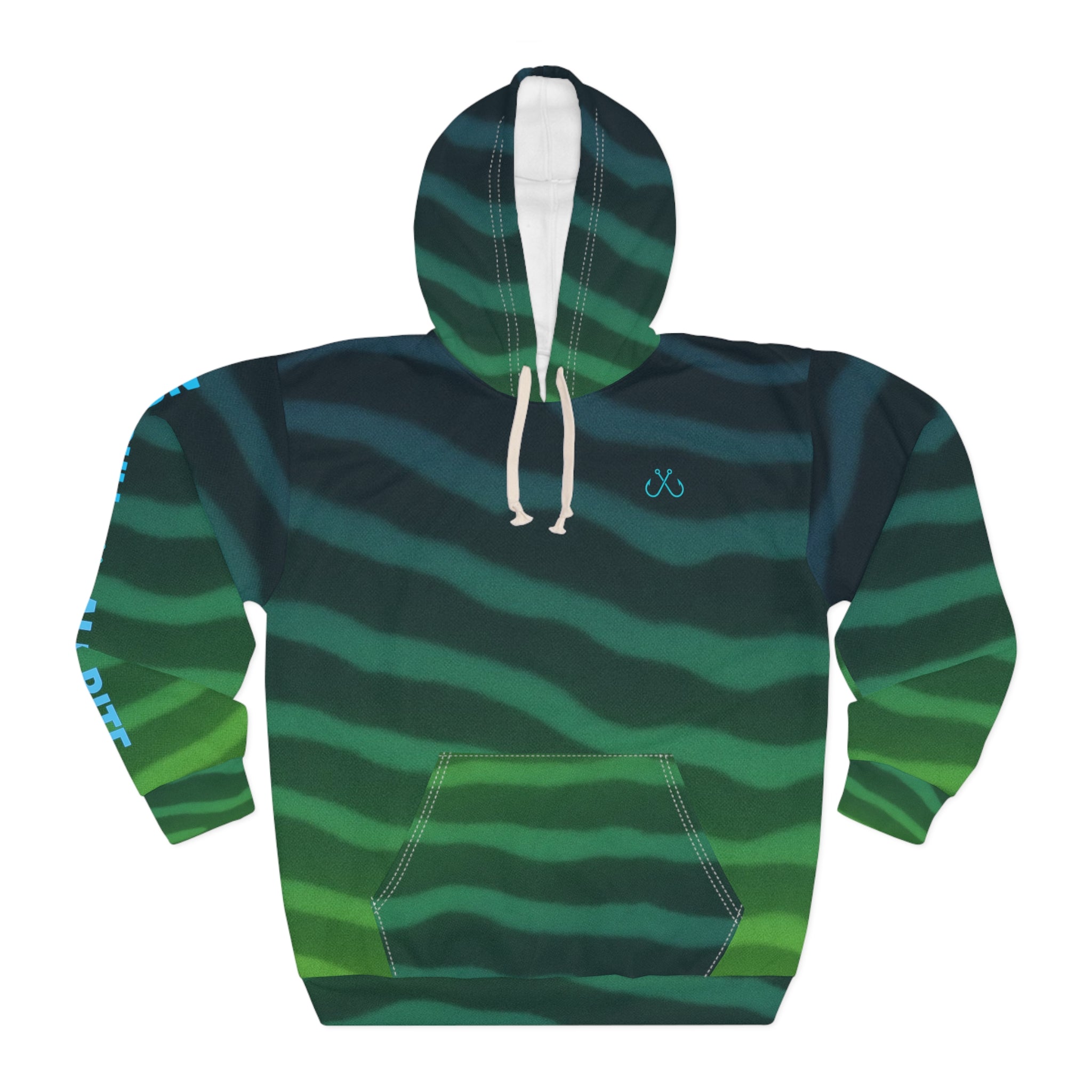 Emerald Green Tiger Shark Hoodie — Neon Ombre Pullover