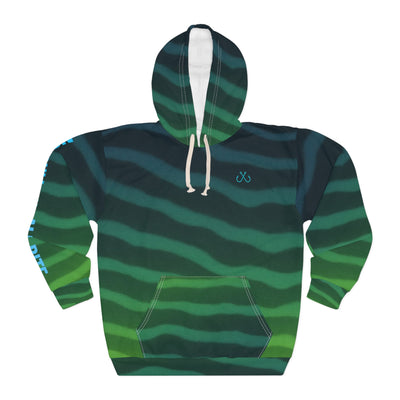 Emerald Green Tiger Shark Hoodie — Neon Ombre Pullover