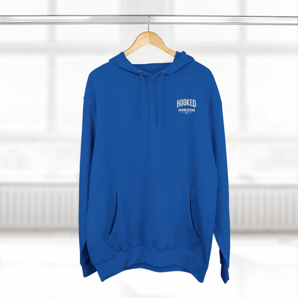 Fishing Charter T-Shirt— Hooked Horizon Hoodie — Fishing Boat Graphic Pullover
