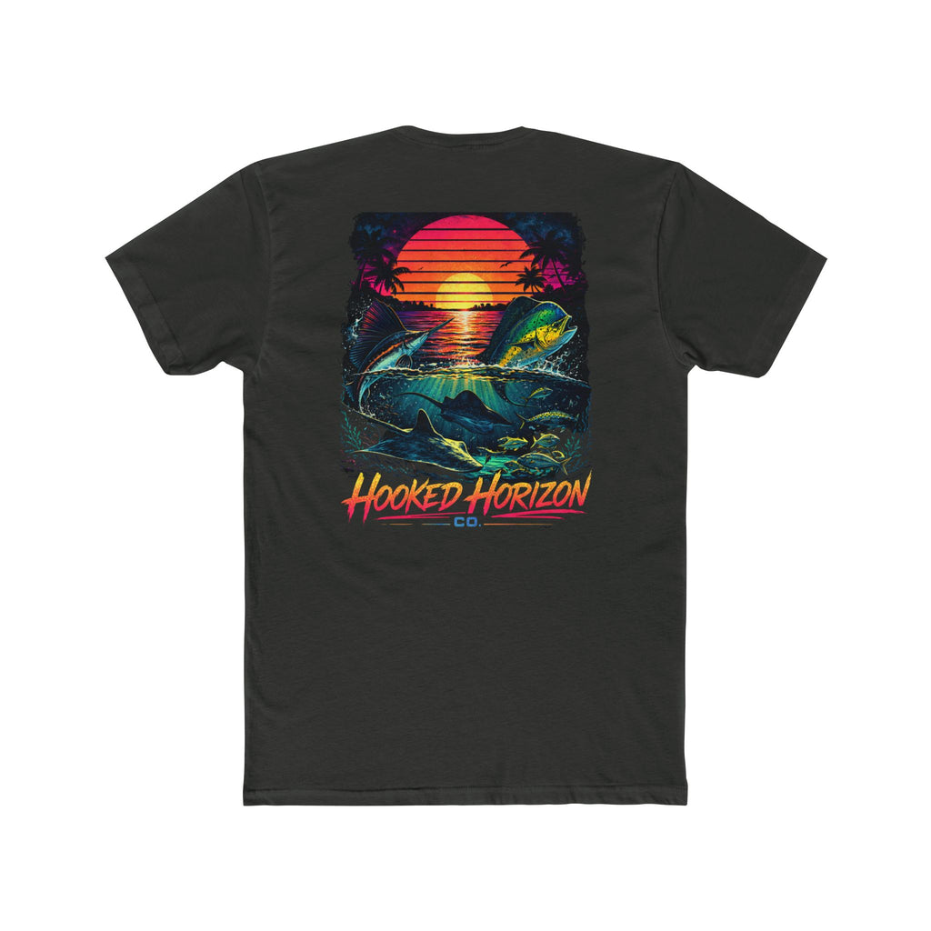 Hooked Horizon Co.  Sunset Fishing T-Shirt— Multiple Color Variations