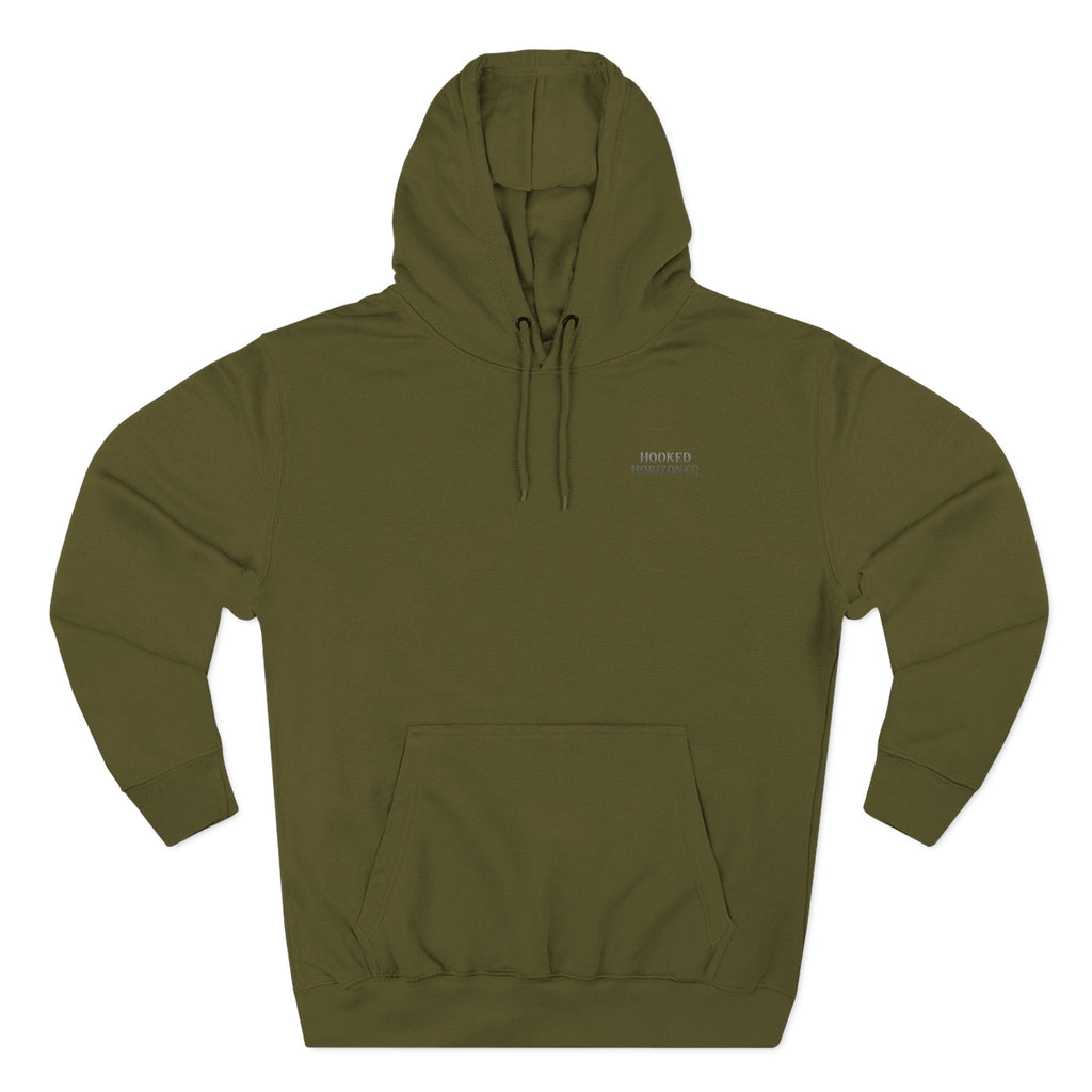 Wave Compass Deep Drift — Hooked Horizon Co. Neon Fishing Hoodie – "Chase the Horizon, Hook the Legend" Graphic