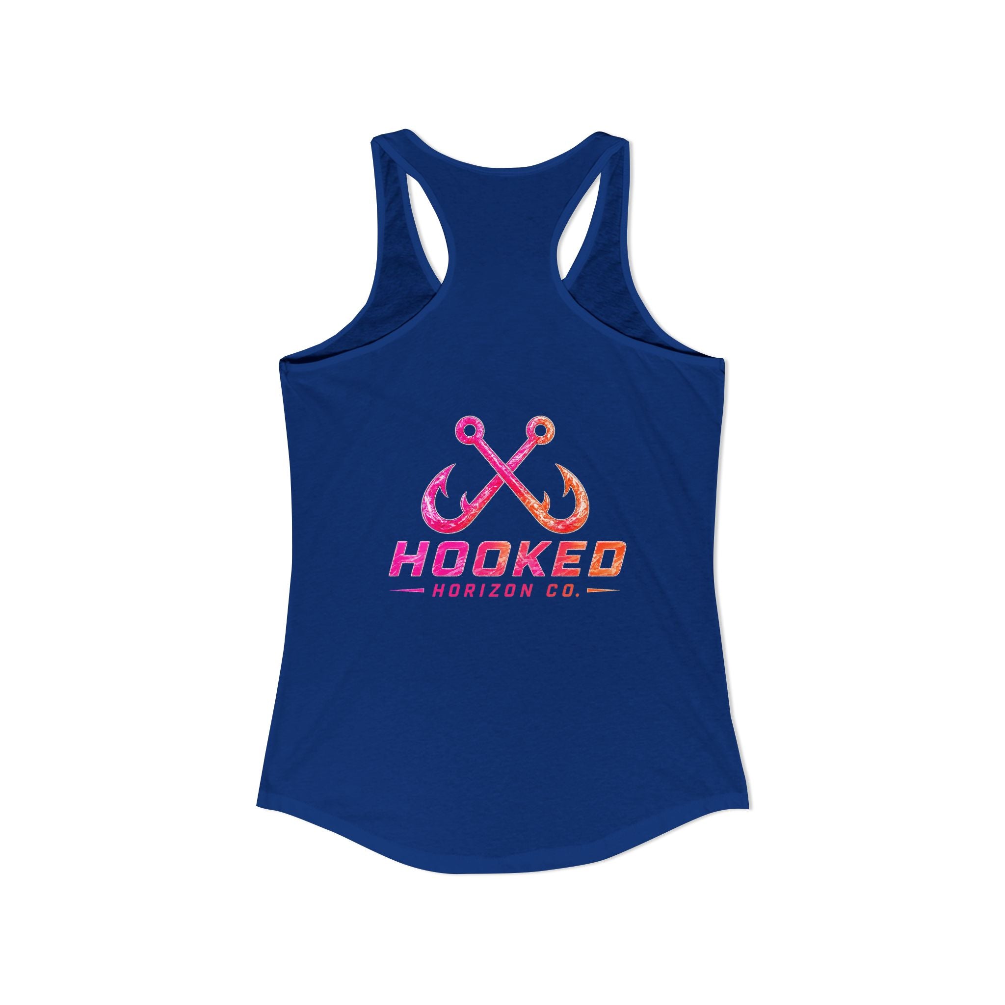 Hot Pink & Peach Hooked Horizon Co.— Soft Women's Ideal Racerback Tank