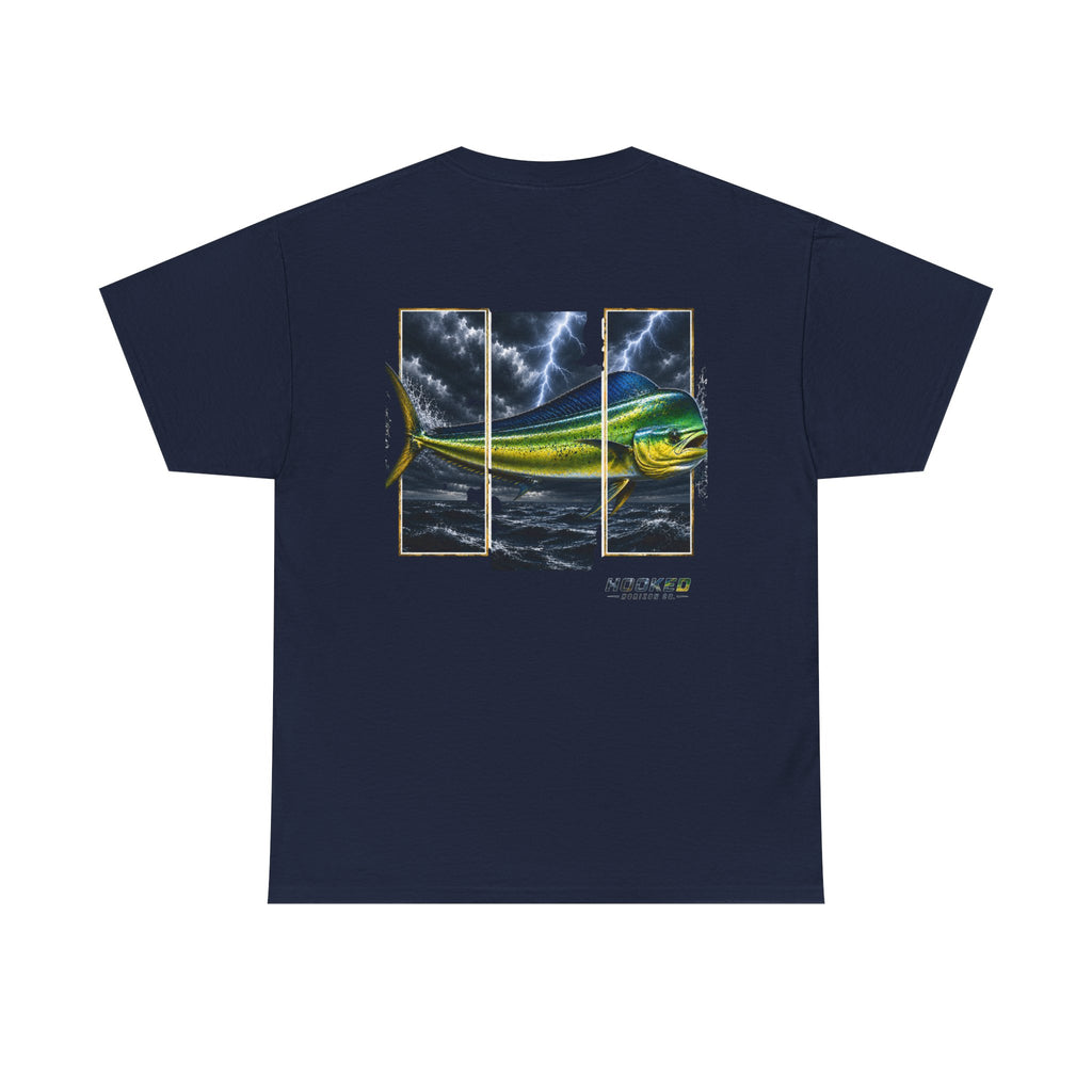 Mahi Mahi Hooked Horizon Co Tee—Ocean Graphic Tee — "Beloved" Ray Design