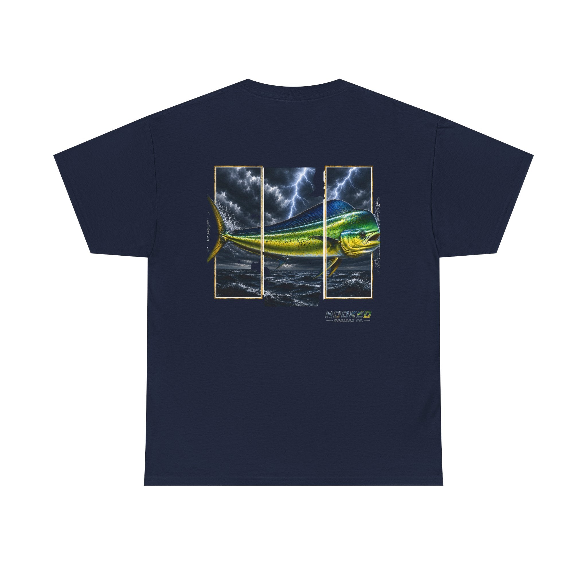 Mahi Mahi Hooked Horizon Co Tee—Ocean Graphic Tee — "Beloved" Ray Design