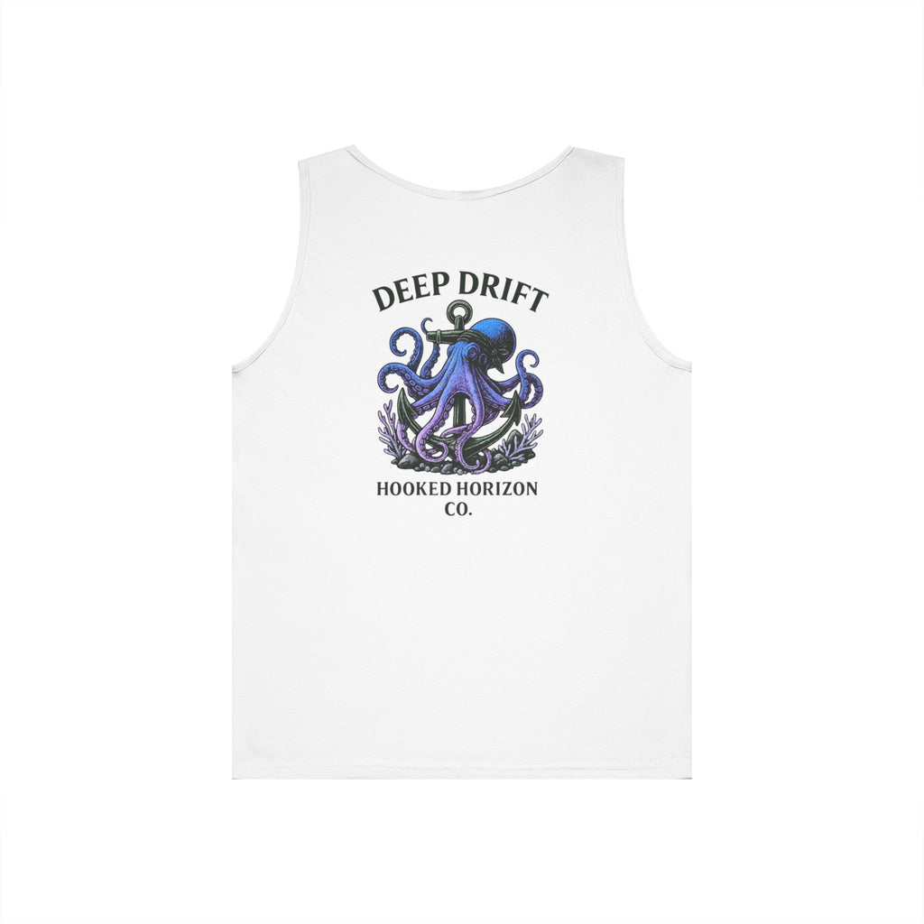 Purple Deep Drift Octopus Graphic Tank Top, Summer Beach Wear, Unisex Tank, Gift for Ocean Lovers, Nautical Tees, Camping Apparel