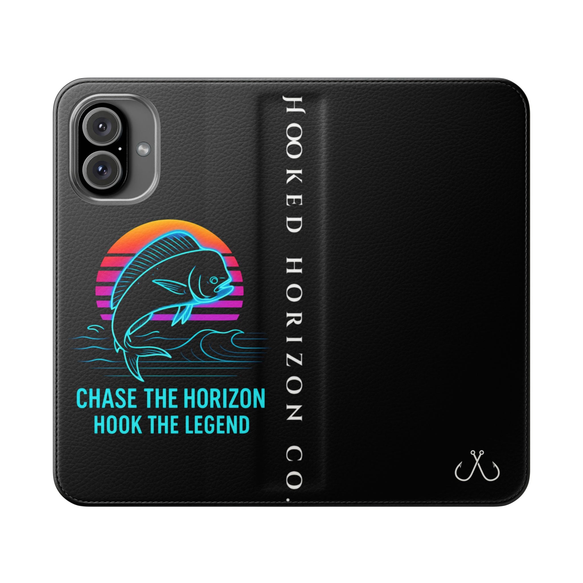 Mahi Mahi Flip Phone Case — Turquoise Water Pattern Wallet Cover