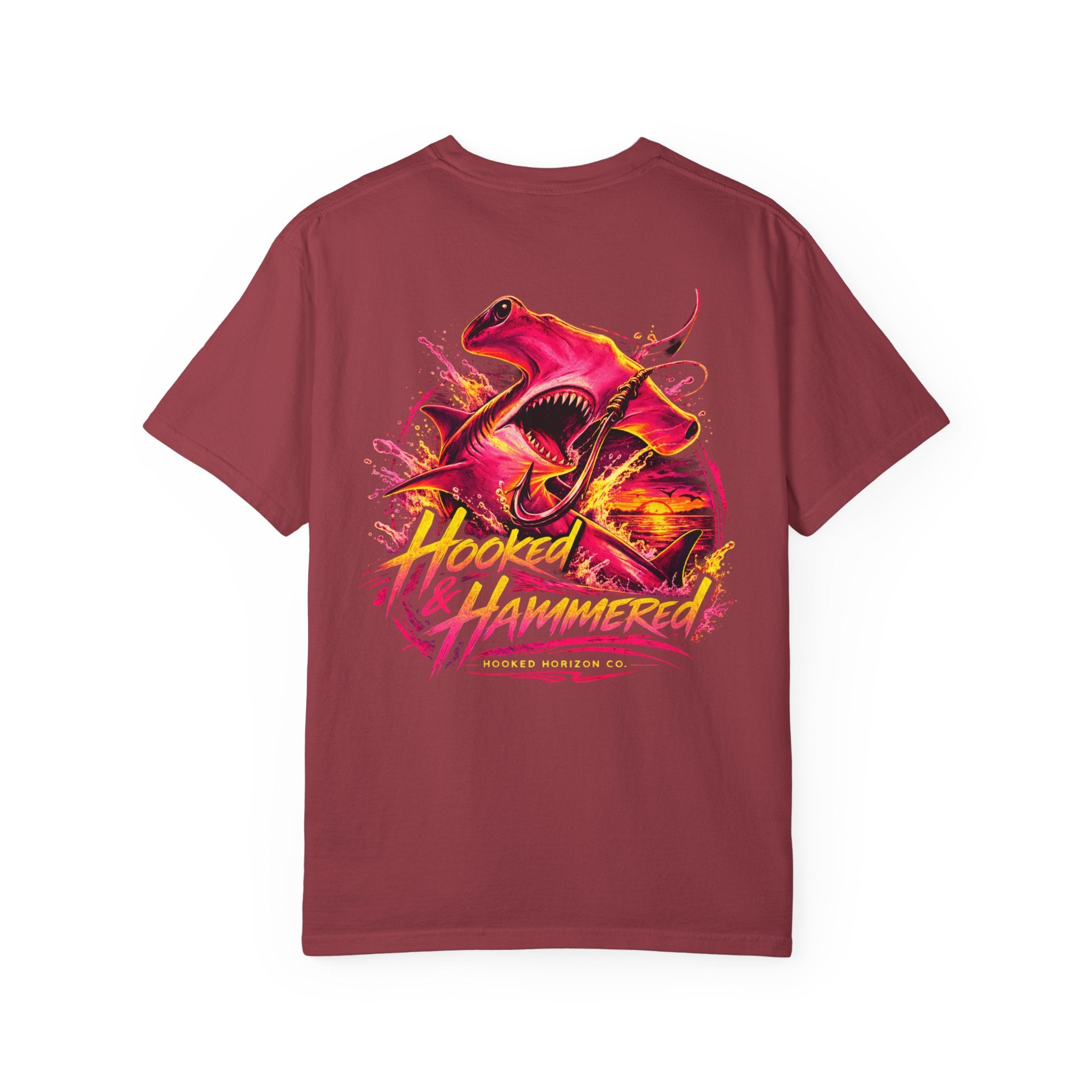 Hooked & Hammered Fishing T-shirt, Hooked Horizon Co, Angler Gifts, Shark Lovers
