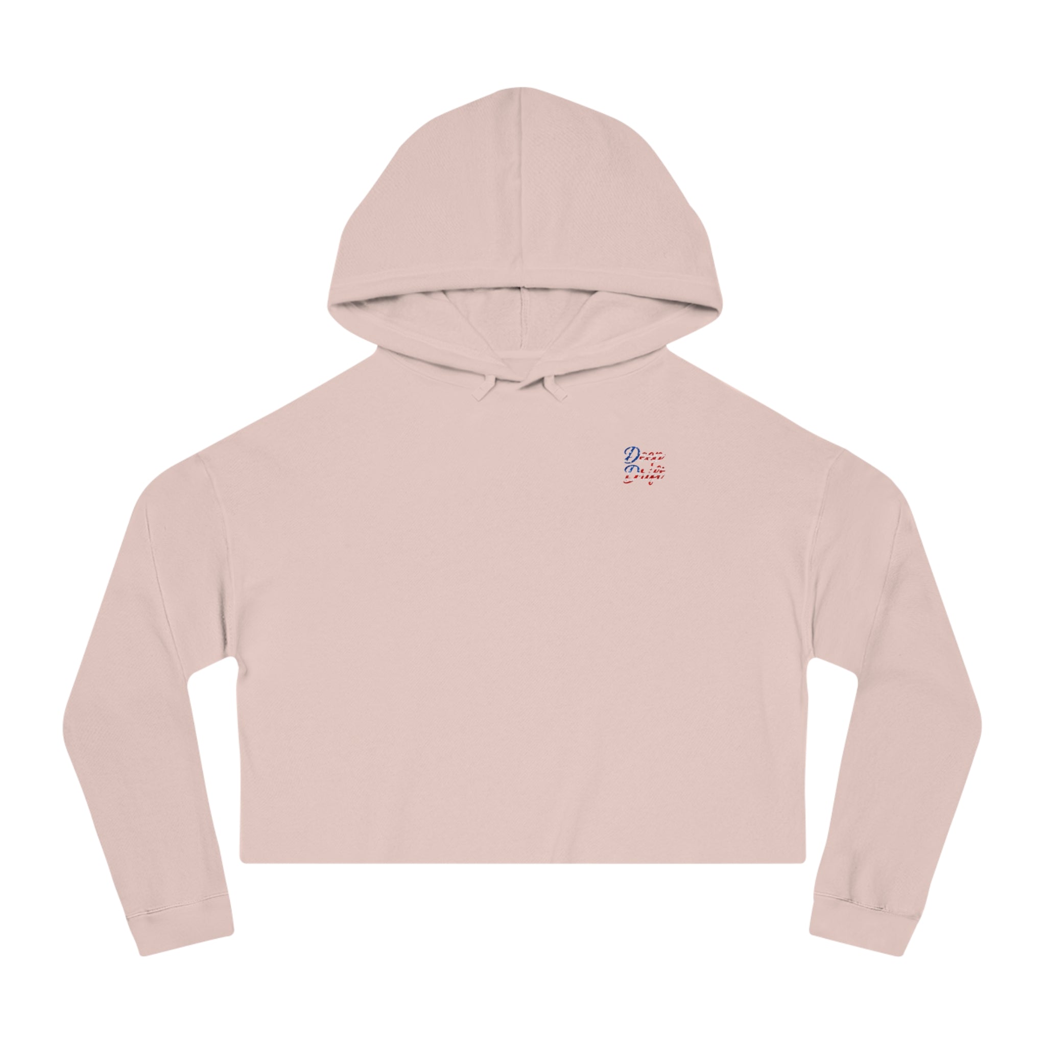 USA Cropped Hoodie - "Deep Drift" Fishing Logo Cropped Hooded Sweatshirt