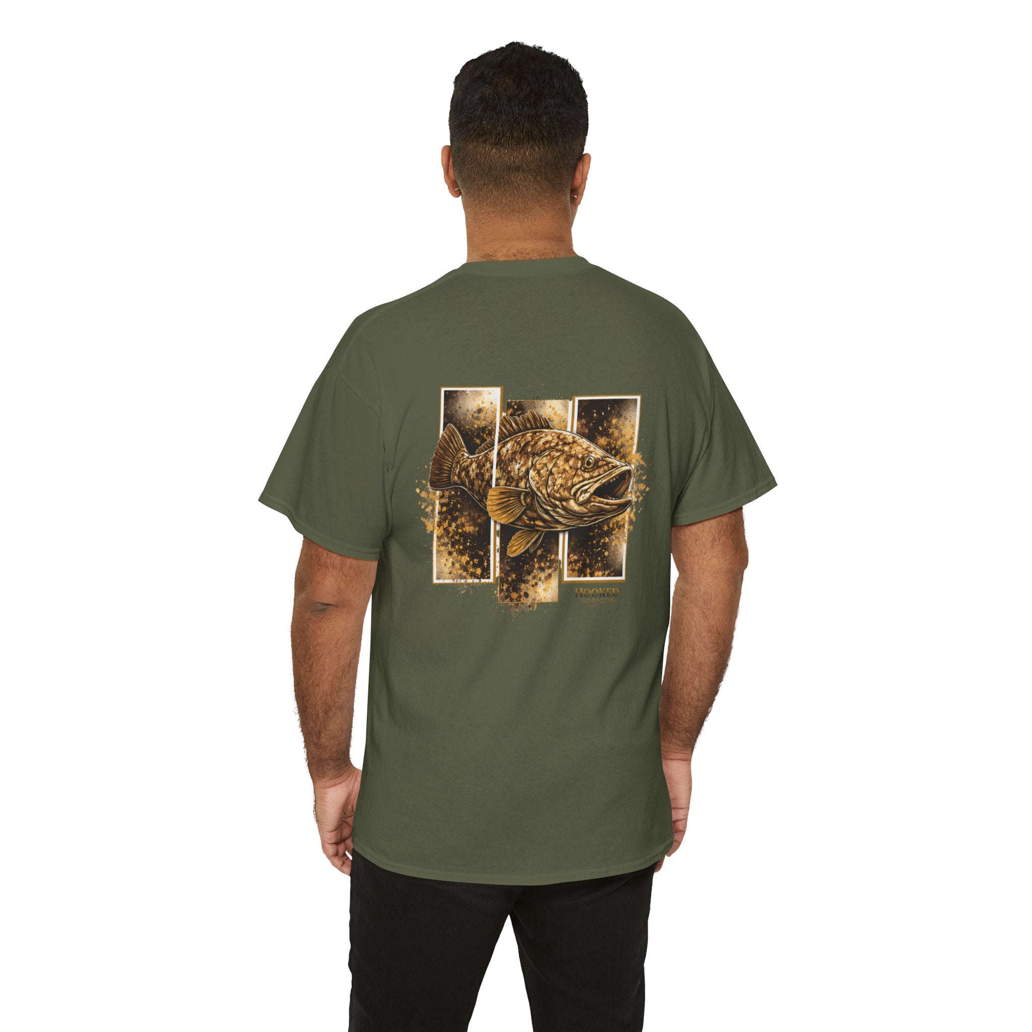 Grouper Hooked Horizon Co Tee—Ocean Graphic Tee — "Beloved" Ray Design