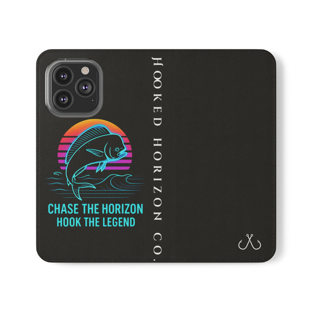 Mahi Mahi Flip Phone Case — Turquoise Water Pattern Wallet Cover