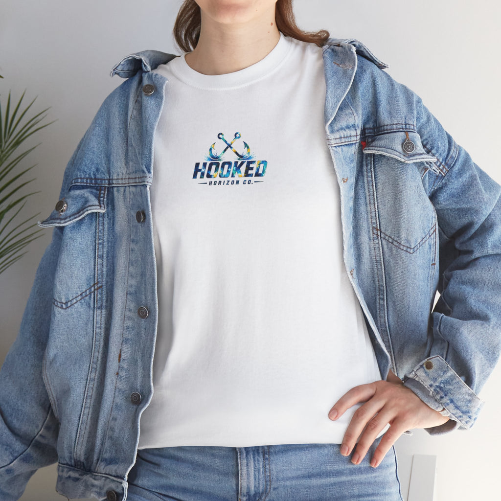 Barracuda Hooked Horizon Co Tee—Ocean Graphic Tee — "Beloved" Ray Design