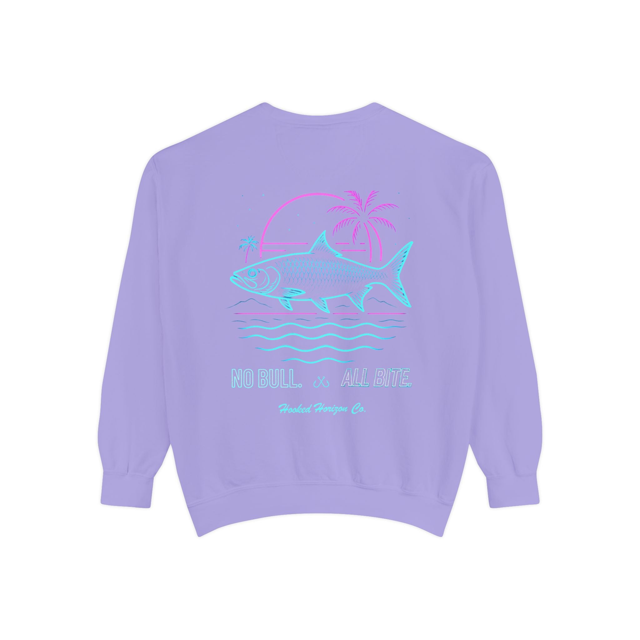 Vintage vibes Neon Tarpon Sweatshirt– Hooked Horizon Co. Ocean apparel, Gifts for Him & Her, Ocean Conservation, Soft Unisex Garment-Dyed Sweatshirt
