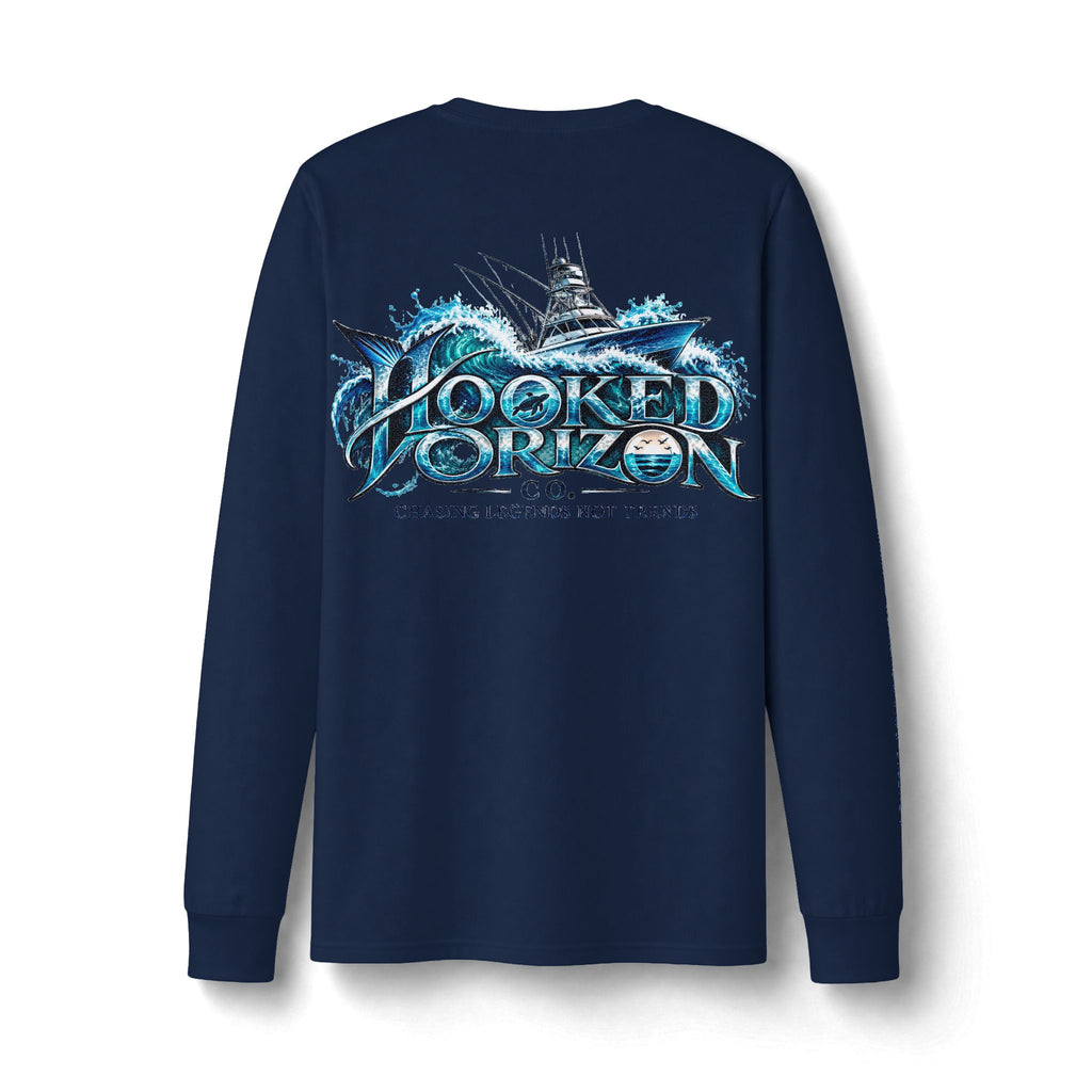Fishing Boat Wave Dri-Power Long Sleeve T-Shirt
