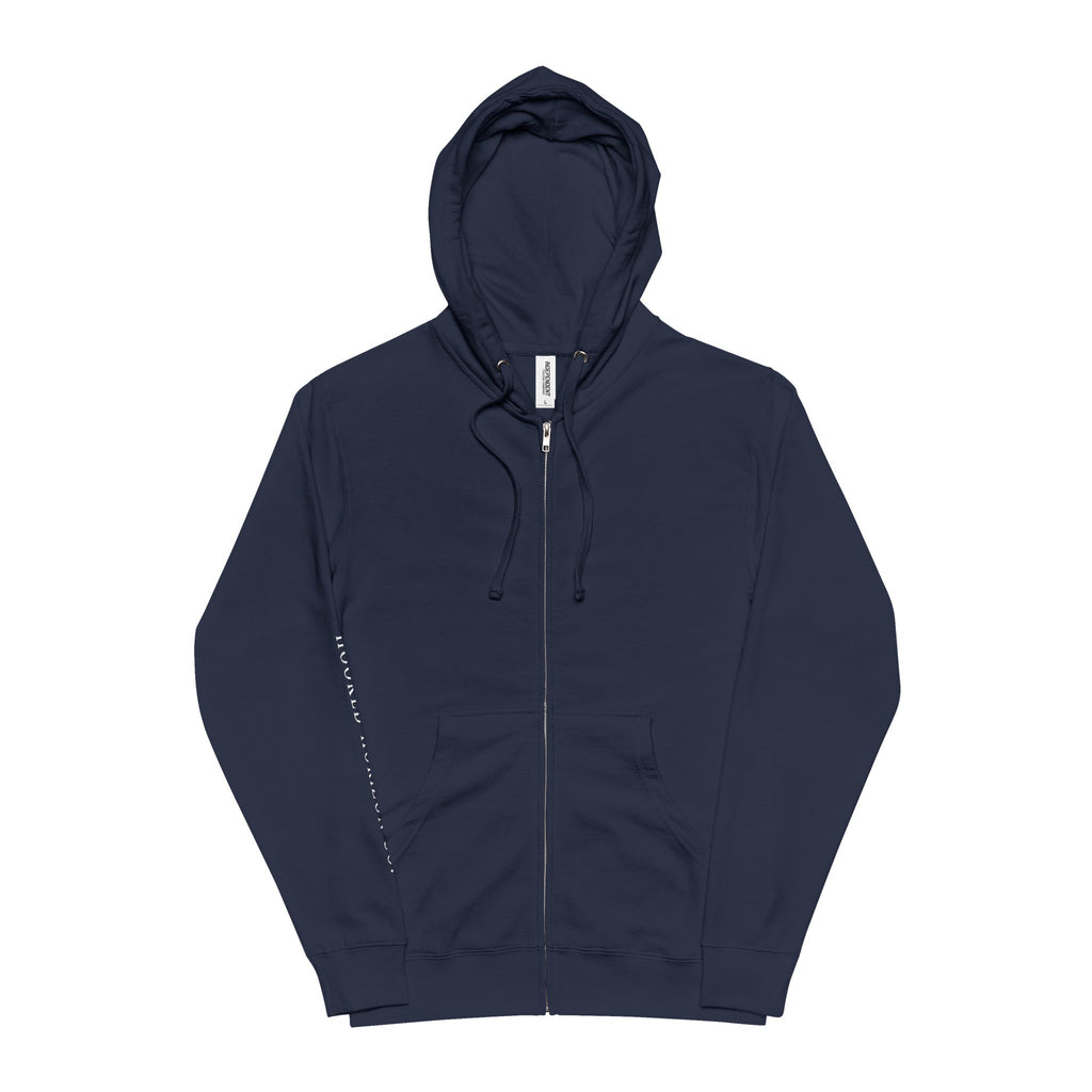 Fishing Boat Hooked Horizon Co. Zip Hoodie — 'Wander Often' Minimal Chest Logo
