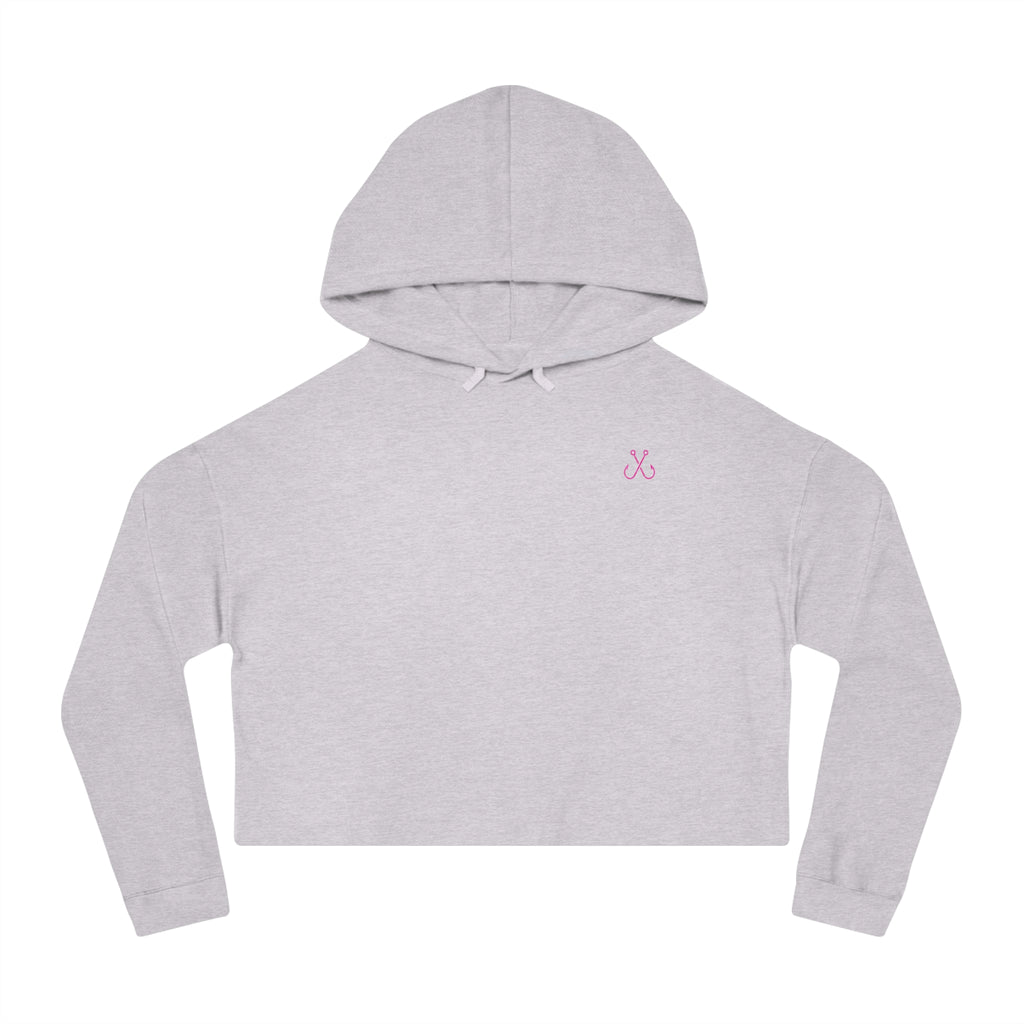 Turtle Cropped Hoodie — "Deep Drift on the Water" Fishing Graphic