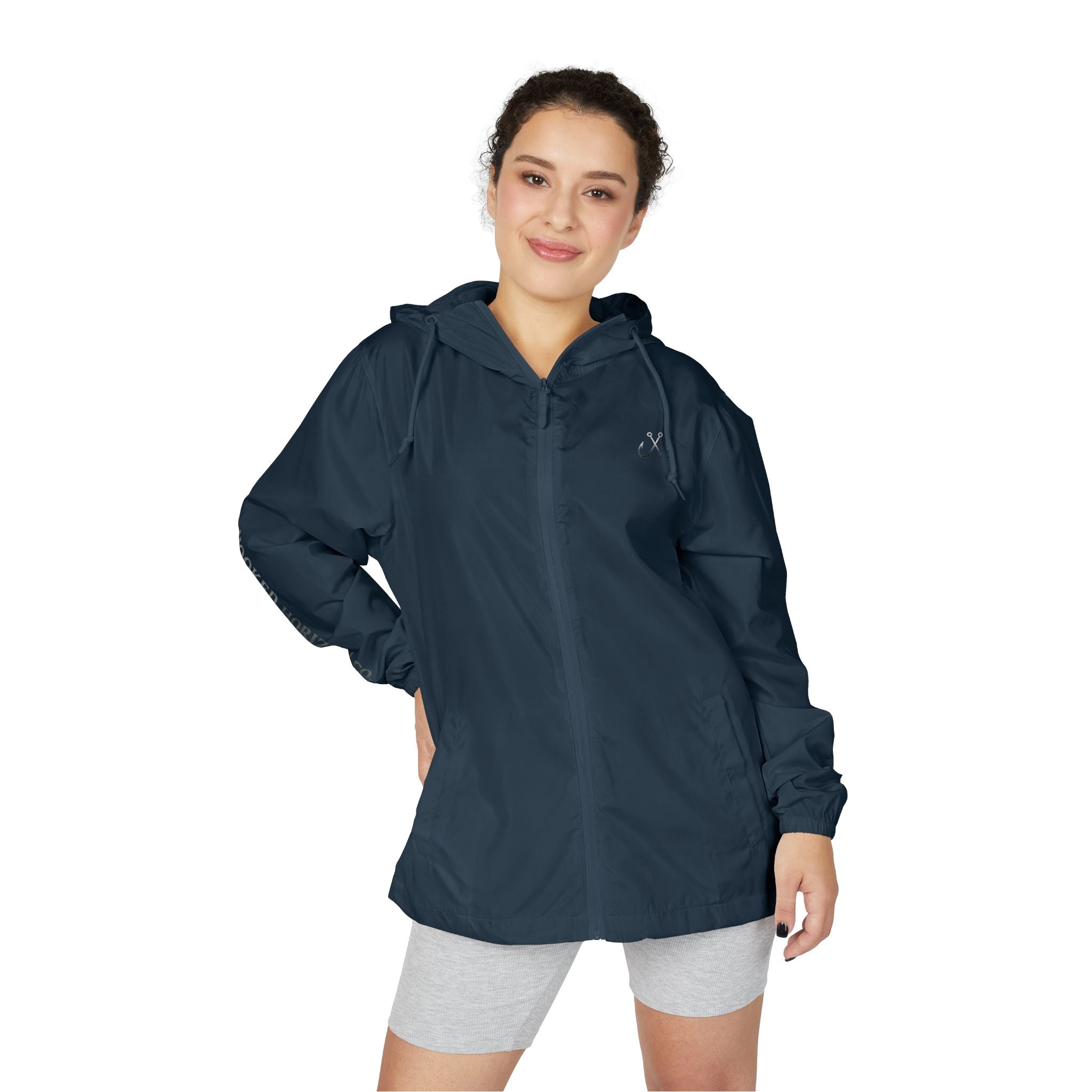 Chasing Legends Not Trends Compass Graphic Windbreaker Jacket — Nautical Adventure Hooded Windbreaker