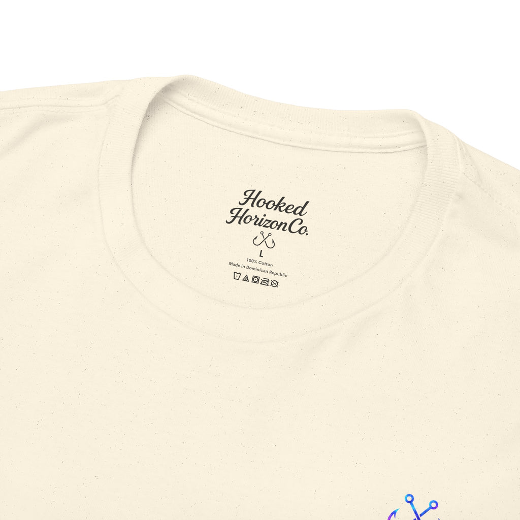 Lion Fish Hooked Horizon Co Tee—Ocean Graphic Tee — "Beloved" Ray Design