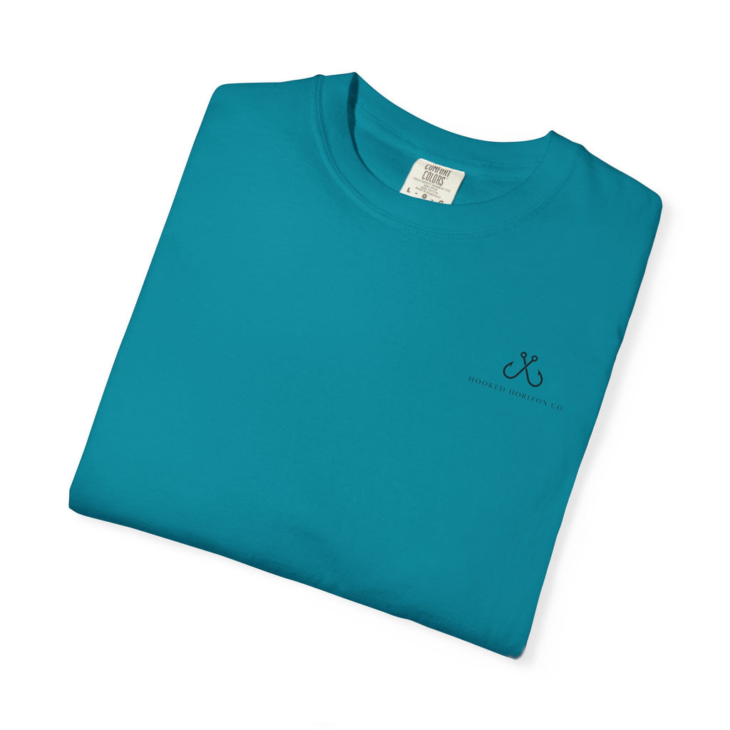 Shark Tee — "Deep Drift on the Water" Fishing Graphicishing Tee for Angler Lovers, Shark Lovers, Ocean Tee
