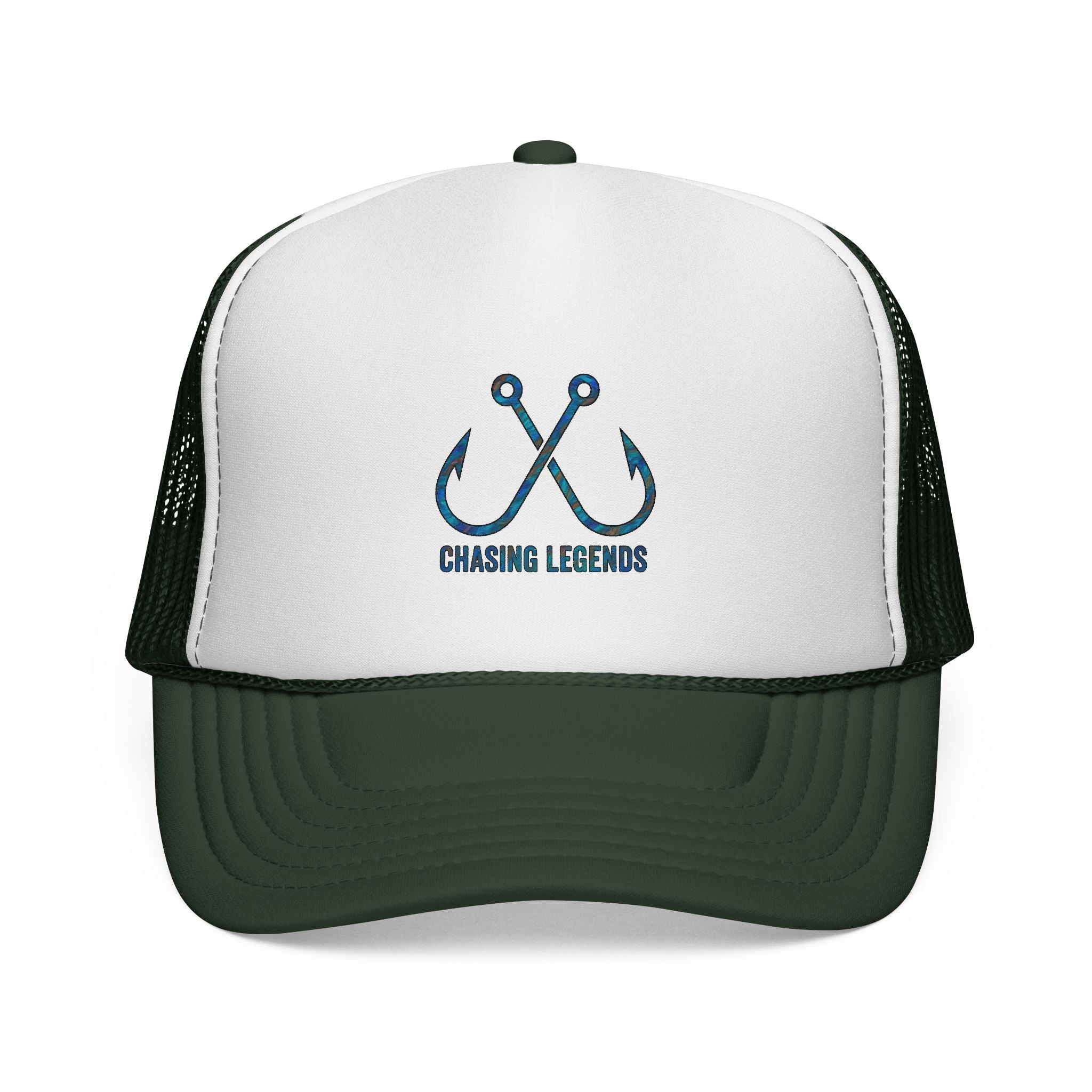 Trucker Cap — 'Chasing Legends' Fishing Hooks Logo