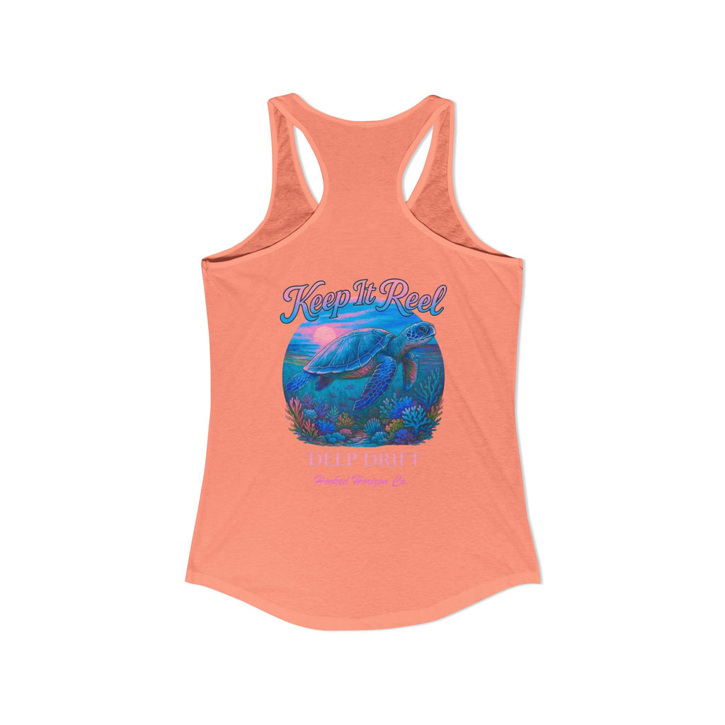 Turtle " Keep It Reel" Deep Drift– Hooked Horizon Co. Gifts for Ocean Lovers, Nautical Fashion, Everyday Comfort, Perfect Gift for Her