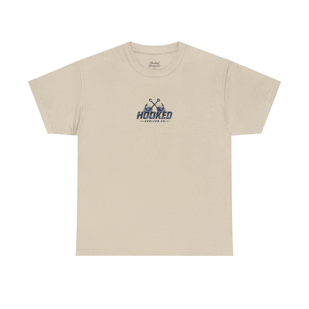 Sail Fish Hooked Horizon Co Tee—Ocean Graphic Tee — "Beloved" Ray Design