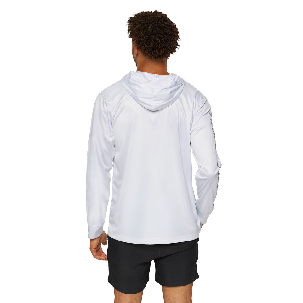 Deep Drift Grey & White Sports Warmup Hoodie