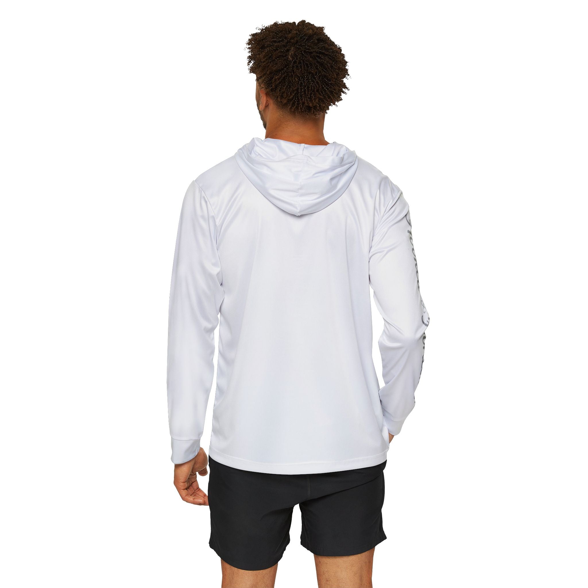 Deep Drift Grey & White Sports Warmup Hoodie