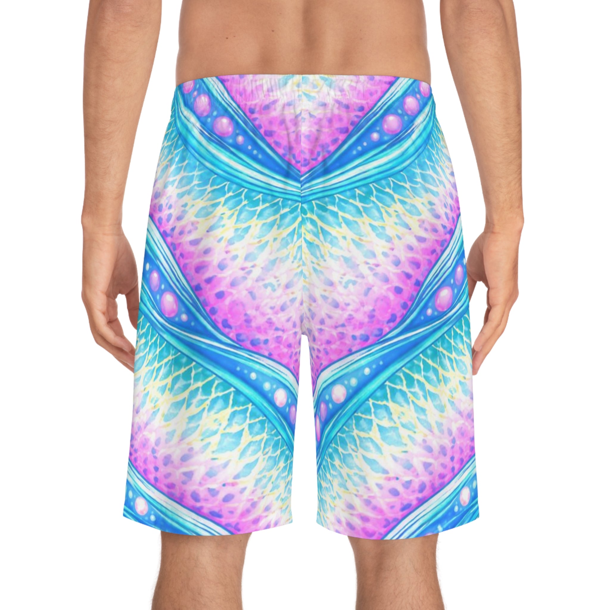 Parrot Fish Ocean-Inspired Board Shorts, Swimwear for Beach Days, Summer Vacations, Pool Parties, Surfing Attire, Water Sports