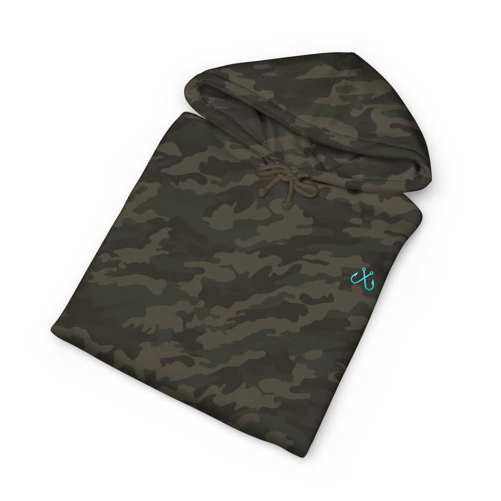 Sea Turtle & Sunset Hoodie Hooked Horizon Co. — Minimal Fishing Back Graphic Hoodie, Multiple Color Variations
