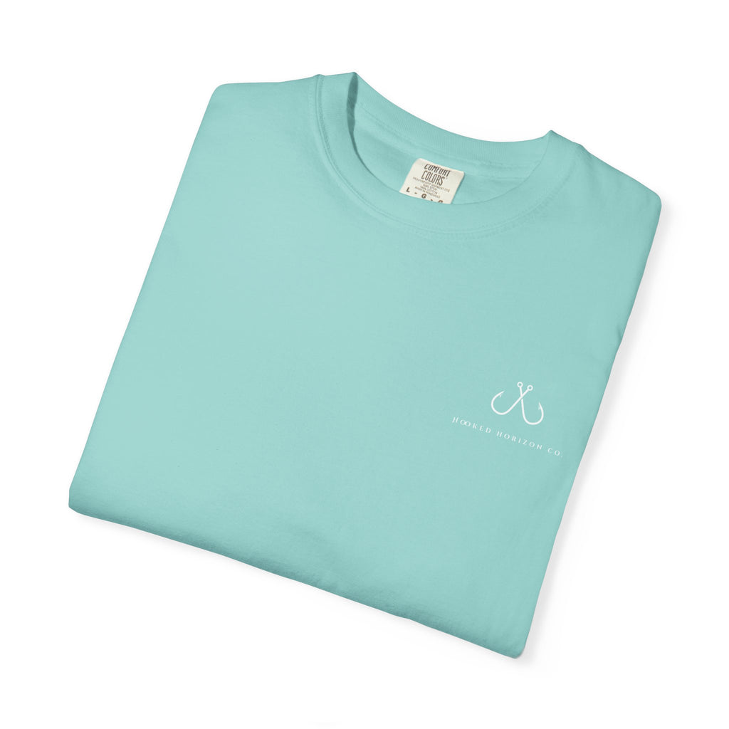 Deep Drift Wave Break Fishing T-Shirt - Ocean-inspired Fishing Tee for Angler Lovers, Hooked Horizon Co. Tee