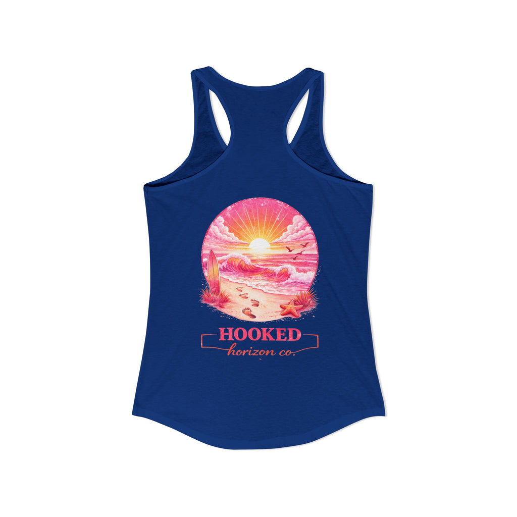 Pink Sunset Hooked Horizon Co. Tank– Gifts for Ocean Lovers, Nautical Fashion, Everyday Comfort, Perfect Gift for Her