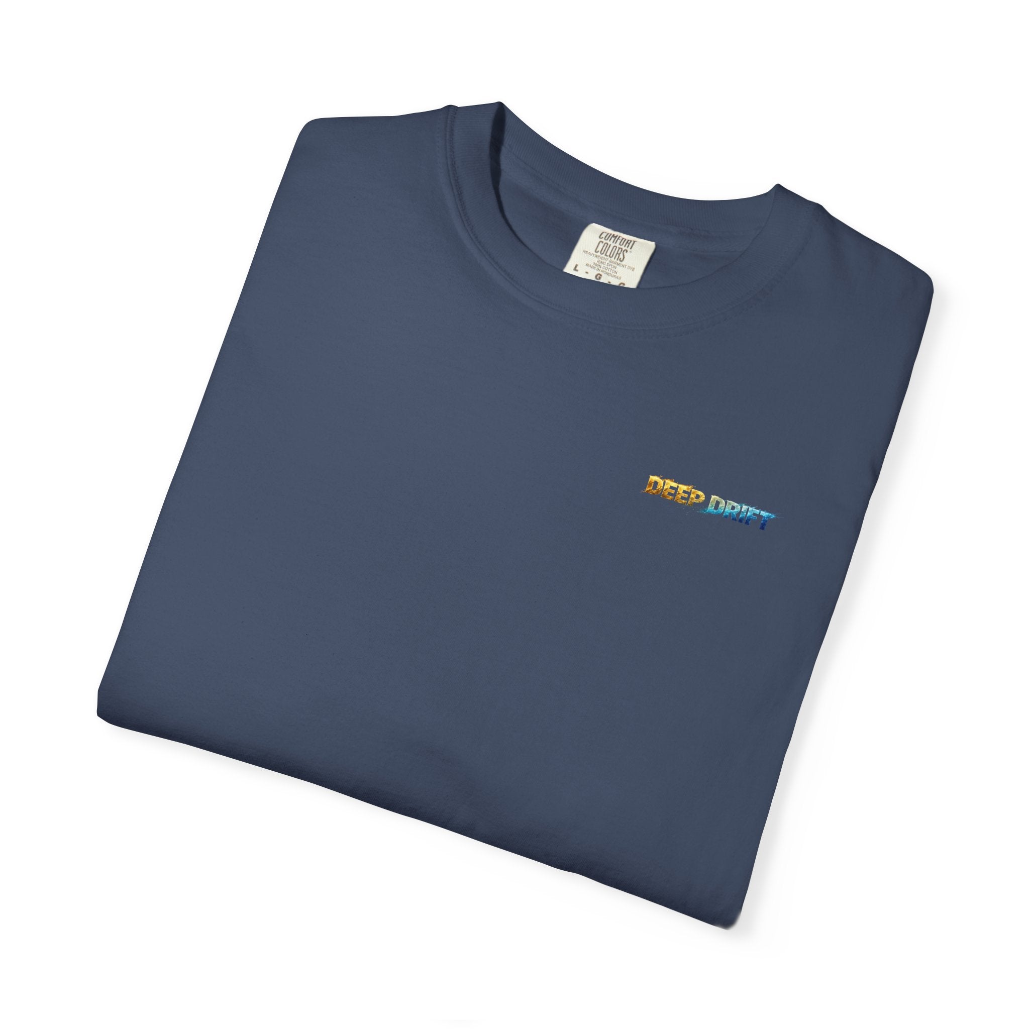 Gold & Blue Tarpon Hooked Horizon Co. — Deep Drift Fishing Graphicishing Tee for Angler Lovers, Shark Lovers, Ocean Tee