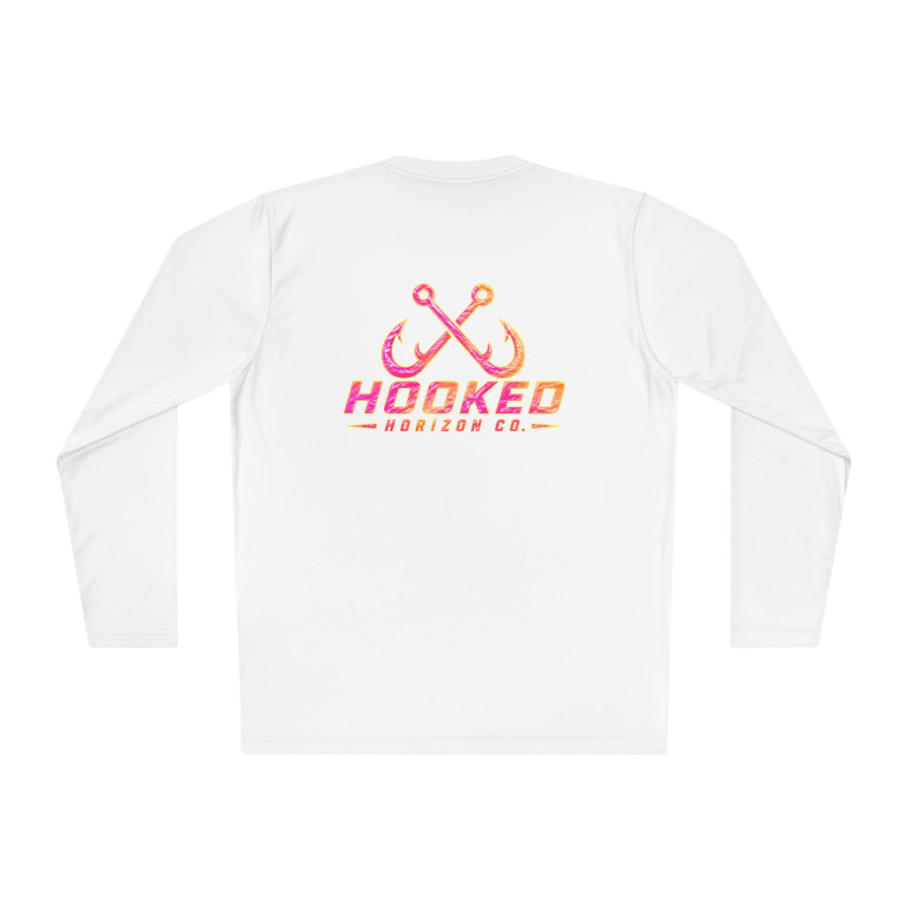 Moisture Wicking Classic Logo Tee In Pink—Horizon Co. Anchors Long Sleeve Tee — Lightweight Fishing Shirt