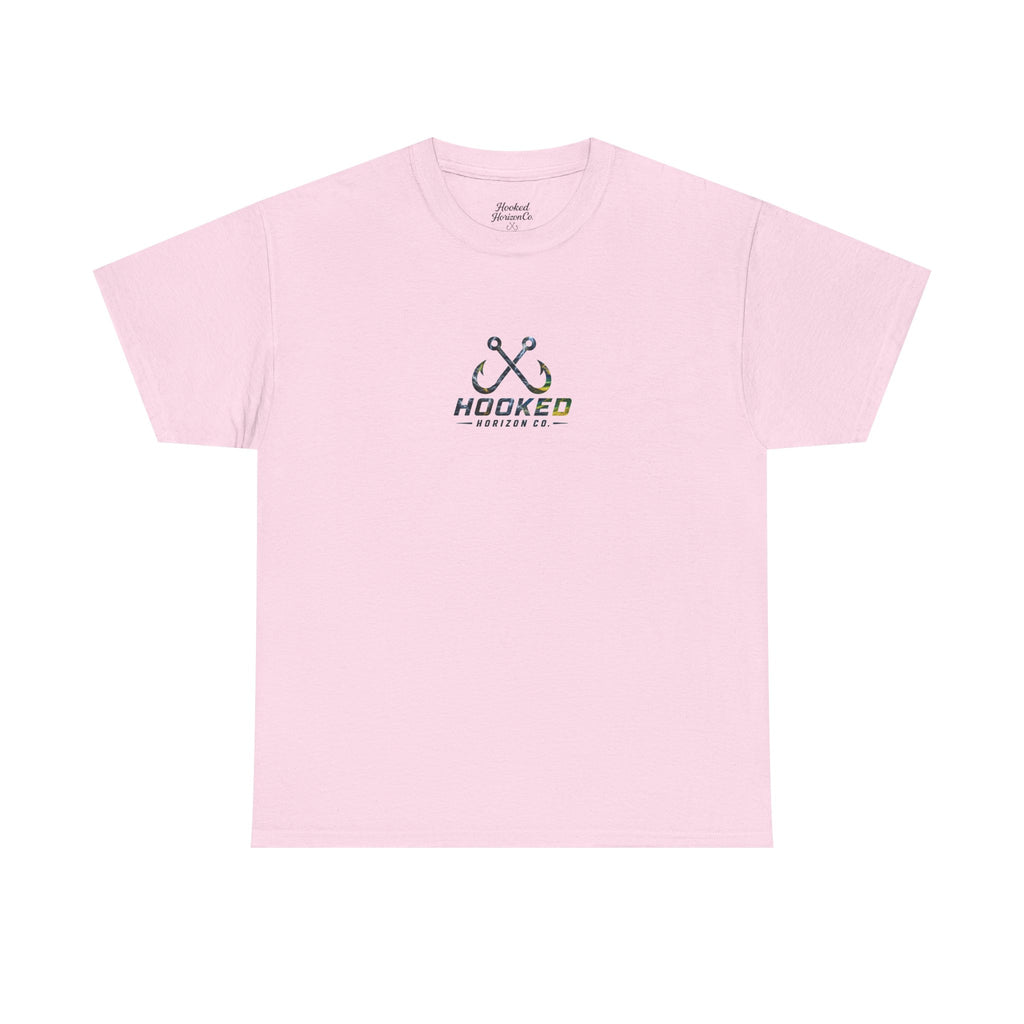 Mahi Mahi Hooked Horizon Co Tee—Ocean Graphic Tee — "Beloved" Ray Design