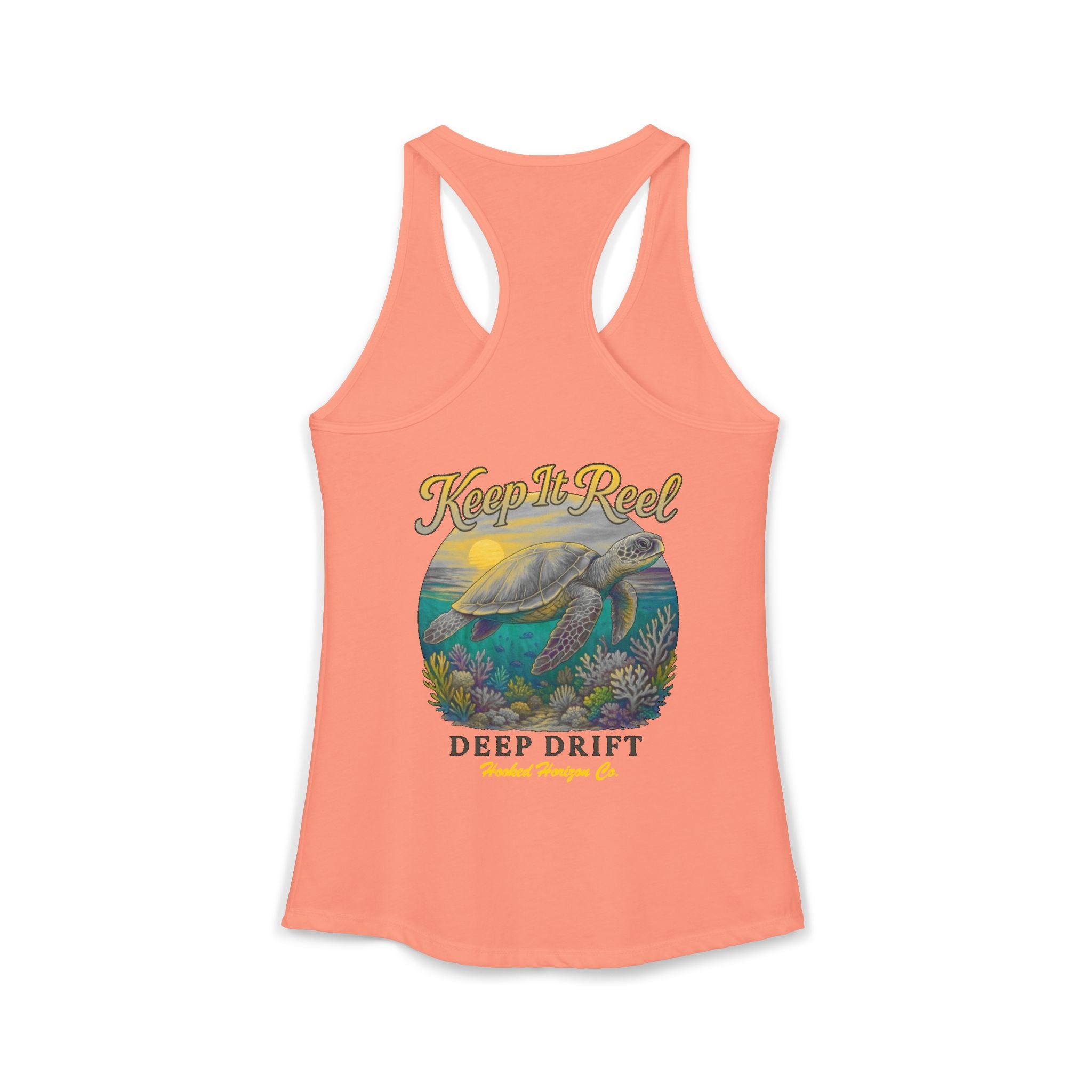 Turtle " Keep It Reel" Deep Drift– Hooked Horizon Co. Gifts for Ocean Lovers, Nautical Fashion, Everyday Comfort, Perfect Gift for Her