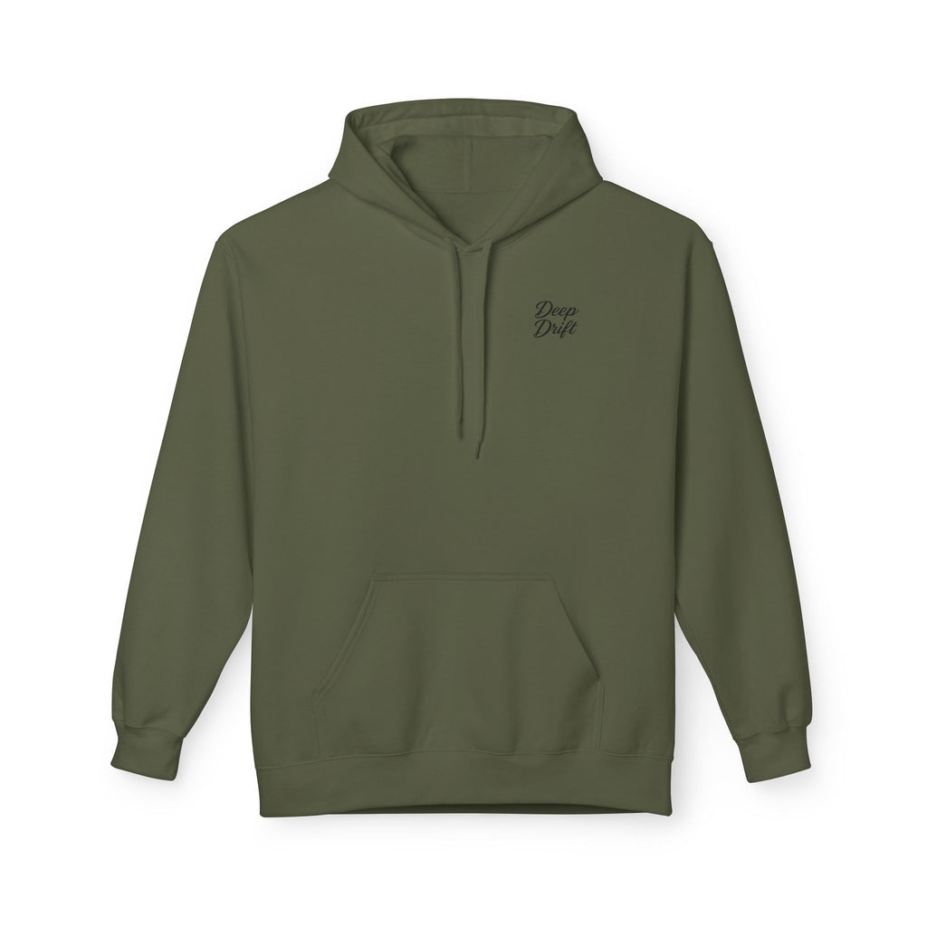 Deep Drift Wave & Shark Fishing Hoodie — Hooked Horizon Co. Pullover, Multiple Color Variations