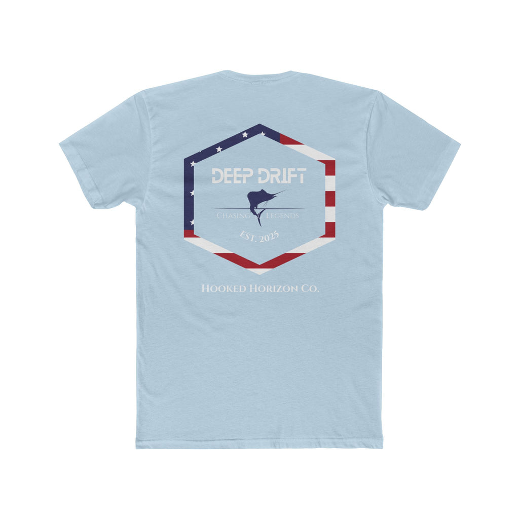 USA Deep Drift Marlin Tee — Patriotic Hooked Horizon Co. Fishing T-Shirt