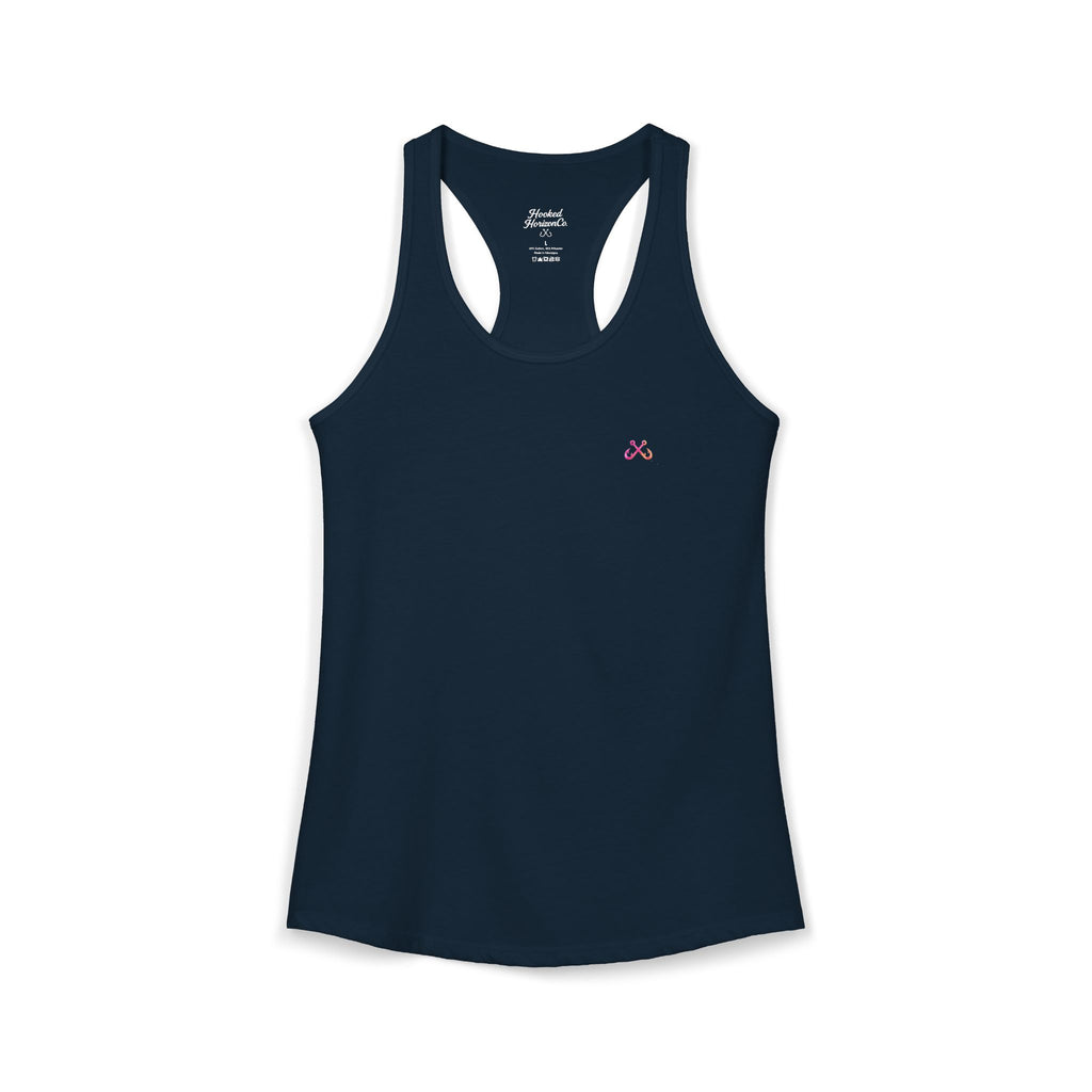 Hot Pink & Peach Hooked Horizon Co.— Soft Women's Ideal Racerback Tank
