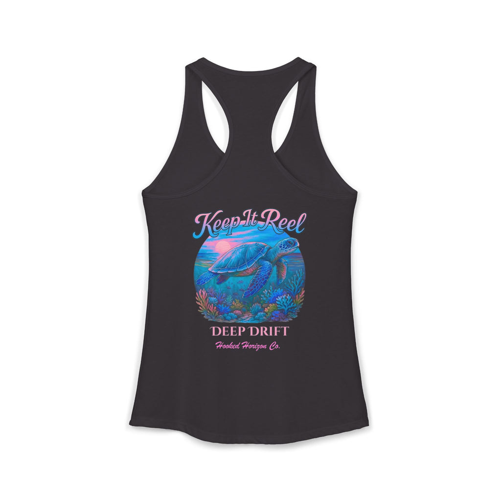Turtle " Keep It Reel" Deep Drift– Hooked Horizon Co. Gifts for Ocean Lovers, Nautical Fashion, Everyday Comfort, Perfect Gift for Her