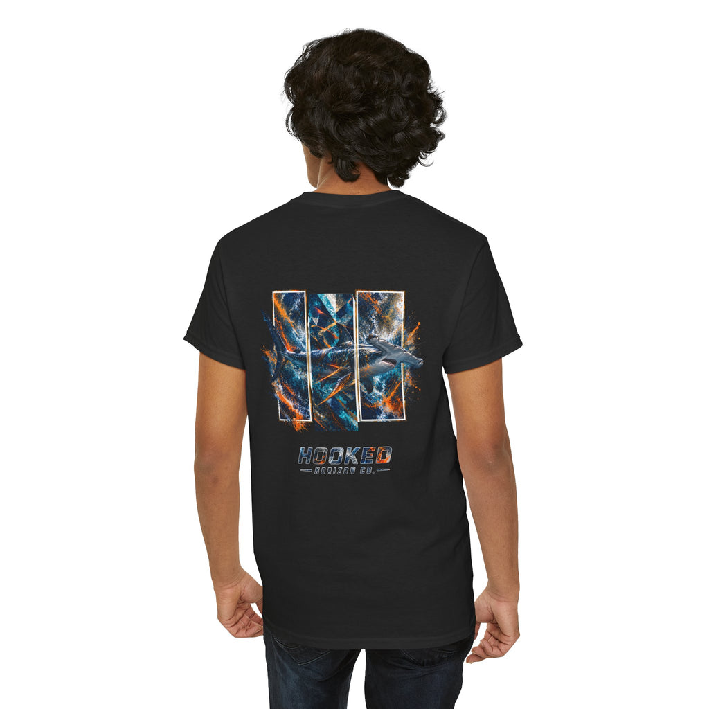 Hammer Head Hooked Horizon Co Tee—Ocean Graphic Tee — "Beloved" Ray Design