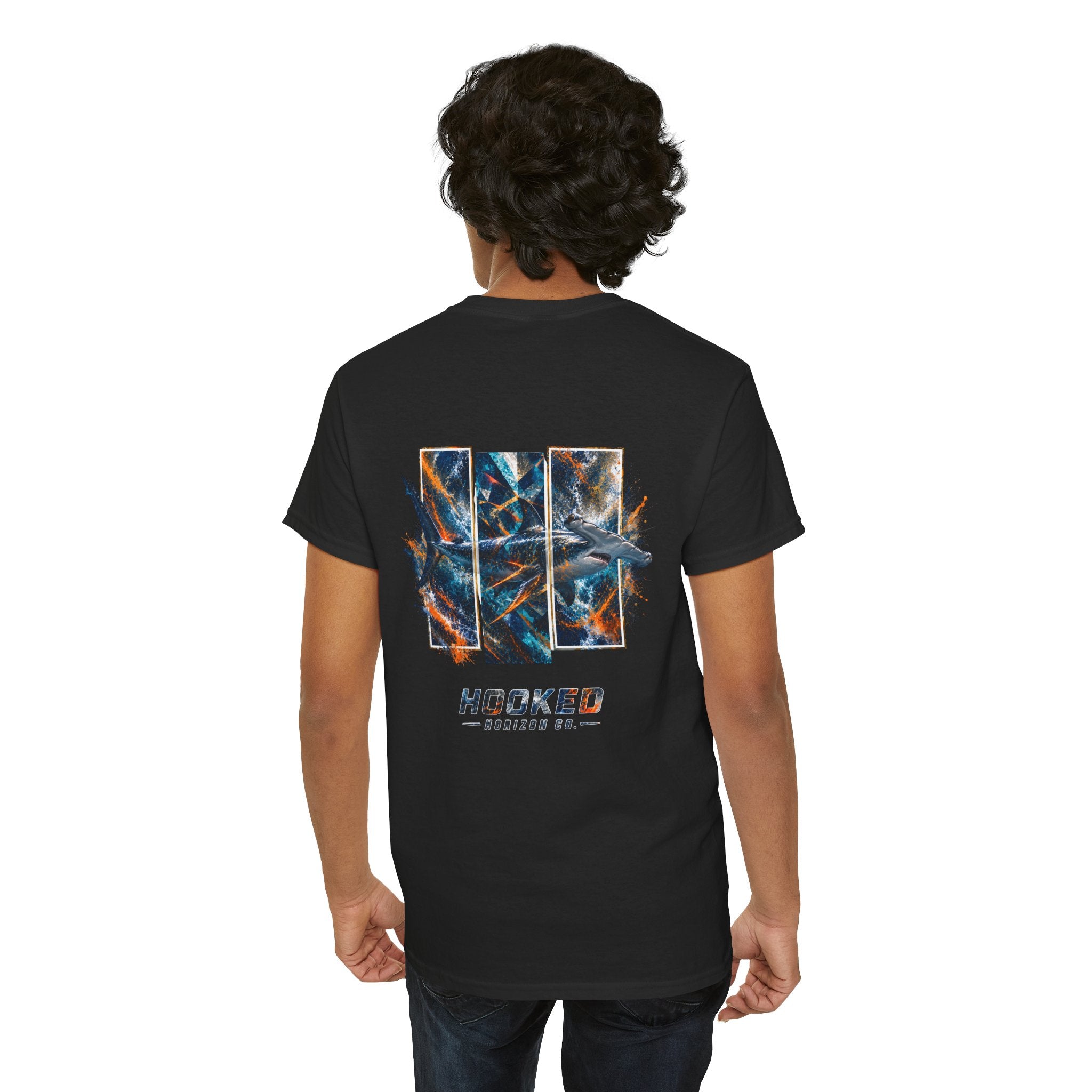 Hammer Head Hooked Horizon Co Tee—Ocean Graphic Tee — "Beloved" Ray Design