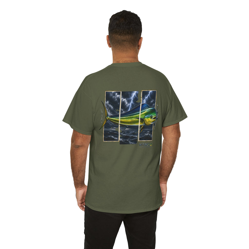 Mahi Mahi Hooked Horizon Co Tee—Ocean Graphic Tee — "Beloved" Ray Design