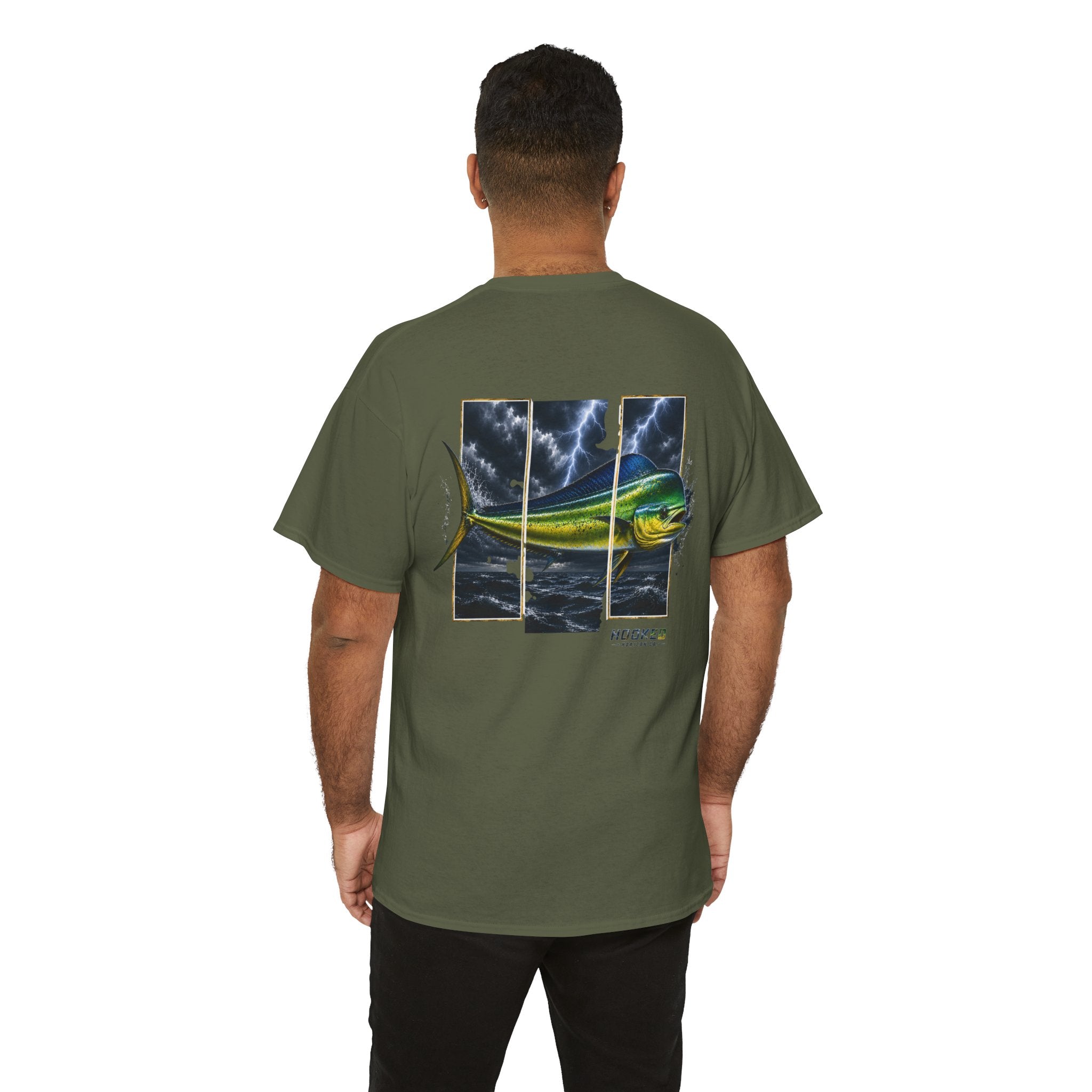 Mahi Mahi Hooked Horizon Co Tee—Ocean Graphic Tee — "Beloved" Ray Design
