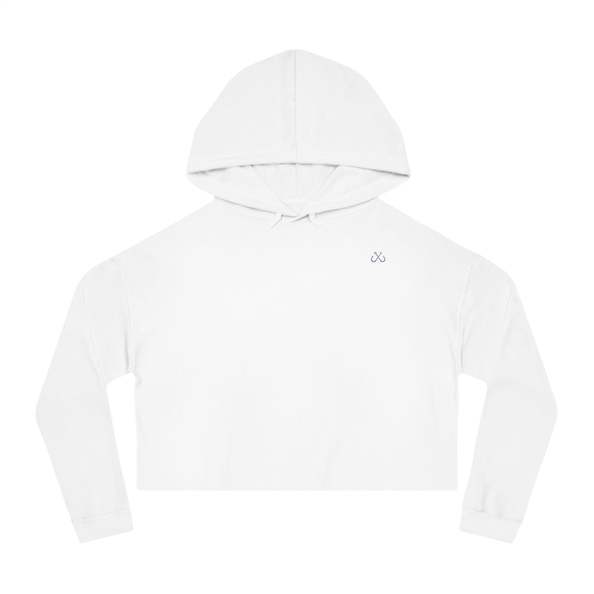 Mahi Color Cropped Hoodie — Hooked Horizon Fishing Graphic