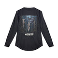 USA Triple Shark Hooked Horizon Co — Men's Long Sleeve UV Shirt — Chasing Legends Not Trends Graphic Performance Tee