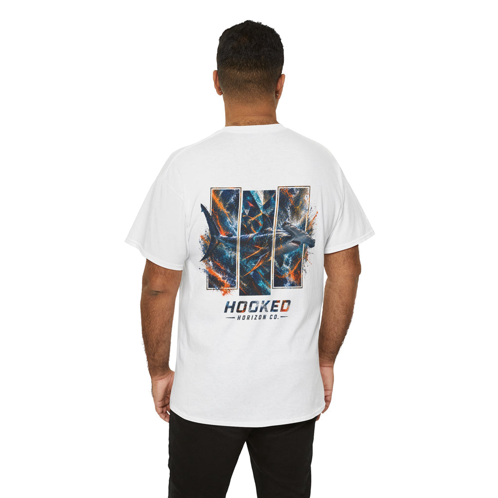 Hammer Head Hooked Horizon Co Tee—Ocean Graphic Tee — "Beloved" Ray Design