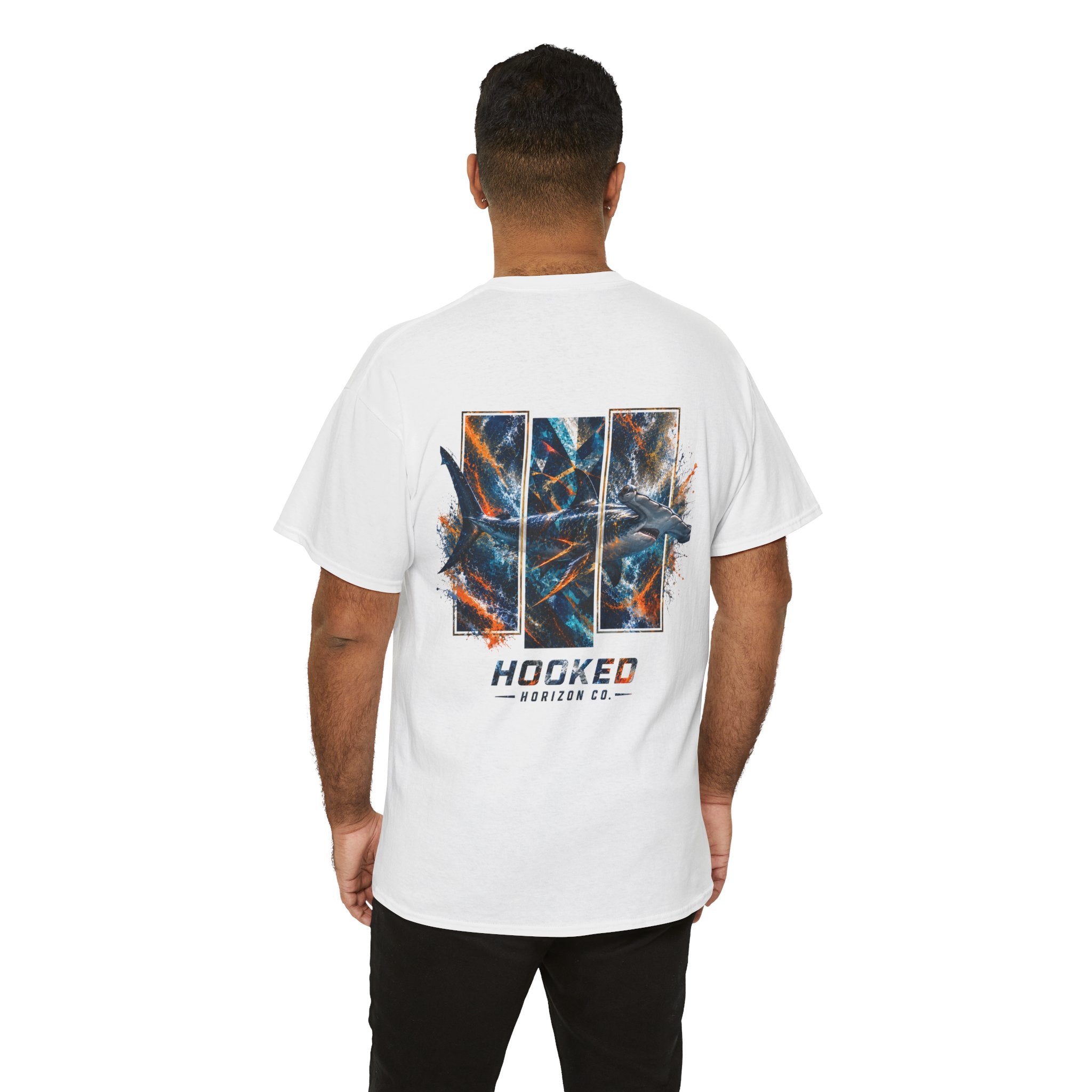 Hammer Head Hooked Horizon Co Tee—Ocean Graphic Tee — "Beloved" Ray Design