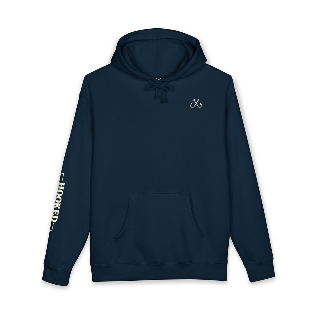 Sea Otter & Sunset Hoodie Hooked Horizon Co. — Minimal Fishing Back Graphic Hoodie, Multiple Color Variations